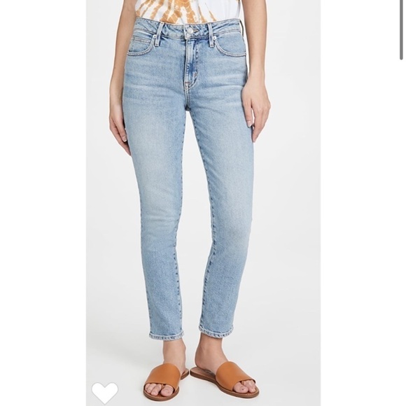 SLVRLAKE Lou Lou Mid-rise Slim-leg Jeans In Love Burns 29 - Picture 3 of 11